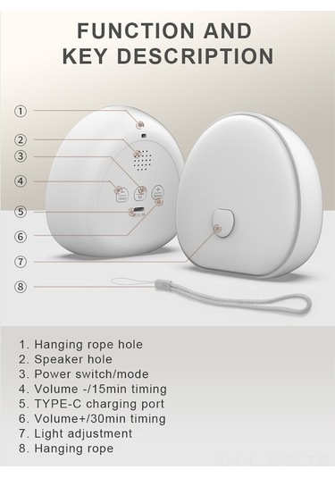 Geeroyoo Bebek Uyku Işığı: Beyaz Gürültü İle Sakinleştirici, Akıllı Zamanlayıcı Ve Gece Besleme Aleti Diğer