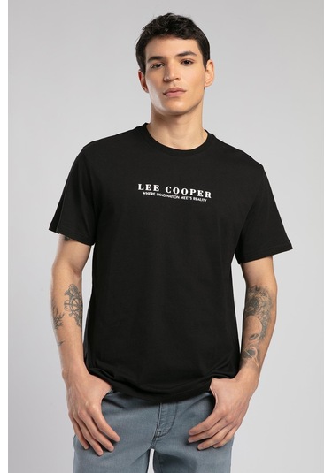 Lee Cooper Antonia Erkek O Yaka T-shirt Siyah-19903 Siyah