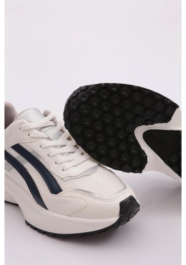 Dgn 83147 Kadin Sneaker Ayakkabi Beyaz Laci Multi