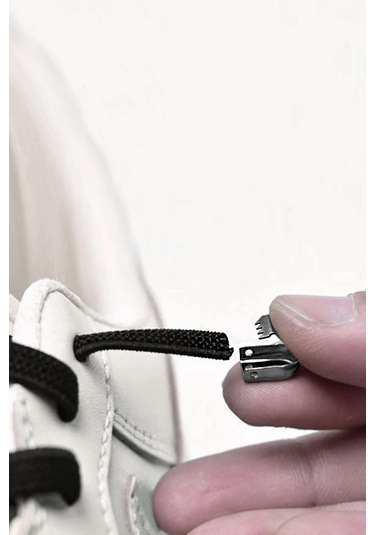 Ayakkabı Bağcık Klipsi Platin Metal 30 Adet Gri