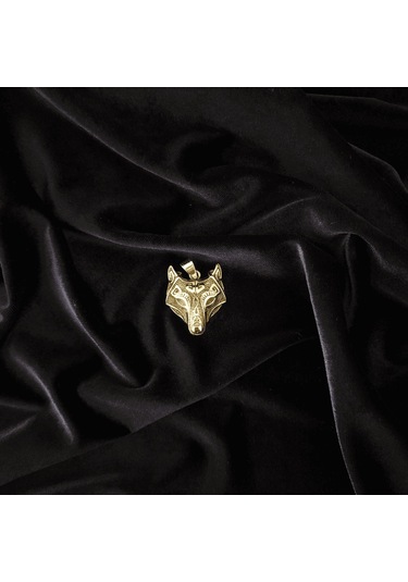 Çelik Kolye Ucu Kurt Gümüş