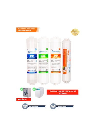 Su Arıtma Filtresi – Hyundai HND-35 ve HW-100 UP Uyumlu 4’lü Set