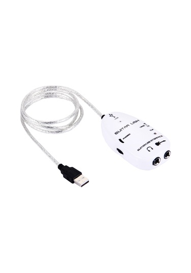 Sones Usb Arayüz Gitar Bağlantı Kablosu Pc / Mac Kayıt Beyaz
