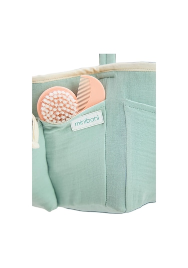 Miniboni Müslin Anne Organizer Çanta - Yeşil Standart Yeşil