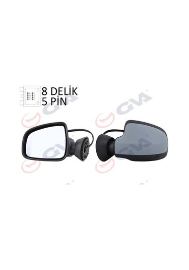 Dış Dikiz Aynası Elektrikli Sol Duster 10 Astarlı Konv.cam Vm-6802ehpr