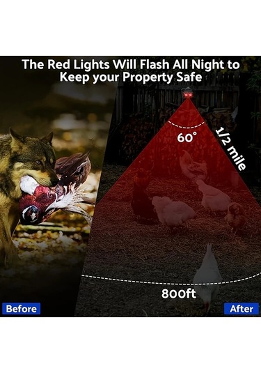 Motion003 Goxawee Siyah 2 Adet Güneş Enerjili Hayvan Kovucu Led Işıklı Kemirgen Savunucu Bahçe Çiftlik Koruma