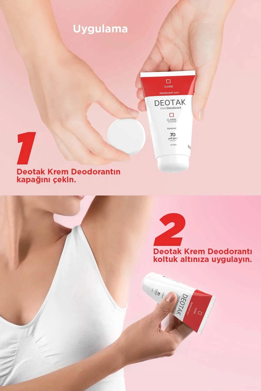 Deotak Classic Koruma 7 Güne Kadar Etkili Krem Deodorant 3 x 35 ML