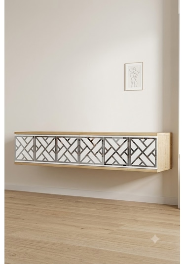 Da1238dbs Arex Dresuar , Antre Hol Rafı Safirmeşe-beyaz-silver 120cm