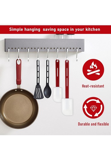 Ximistore9 4'lü Fırın Ve Mutfak Silikon Spatula Seti: Isı Dayanıklı Uzun/kısa Saplı Karıştırma Ve Kazıma Aletleri 2 Küçük, 2 Orta Kırmızı - Beyaz