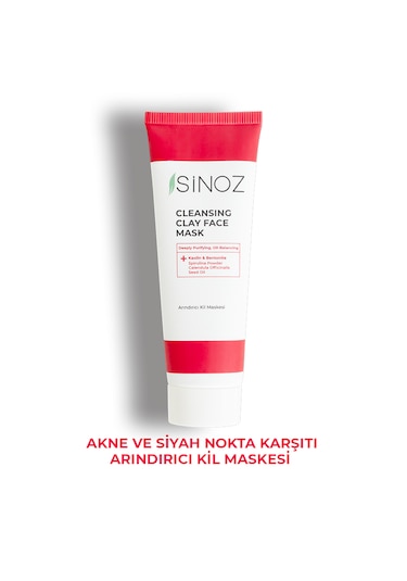Sinoz Akne ve Siyah Nokta Karşıtı Arındırıcı Kil Maskesi 50 ML