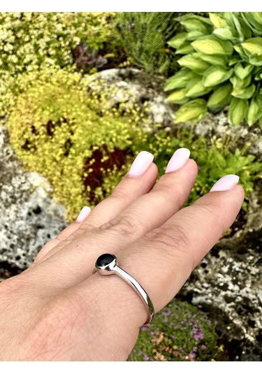 Elana Doğal Siyah Akikli Yüzük 151301035 Siyah