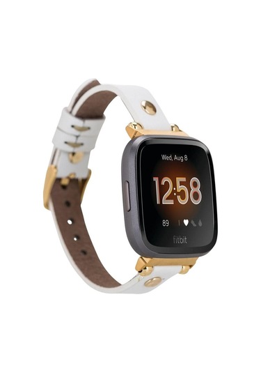 Globe Apple Watch Deri Kordon Altın Perçin