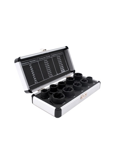 Geeksen 11 Parçalı Somun Sökme Seti - Kırık Vida Ve Civata Çıkarma Aleti - Çelik Malzeme - Taşıma Çantalı Diğer