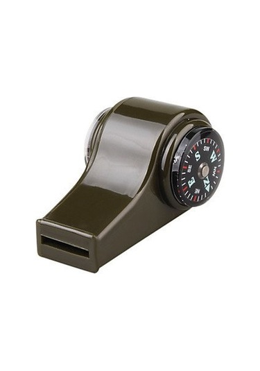 Pusulalı  Termometreli  Düdük Haki