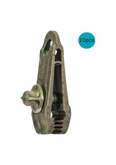 Bloomnest Siyah/kamuflaj Çadır Kelepçesi 80x15x35mm - 10'lu Paket 22g Haki, Kullanışlı Paketleme Haki