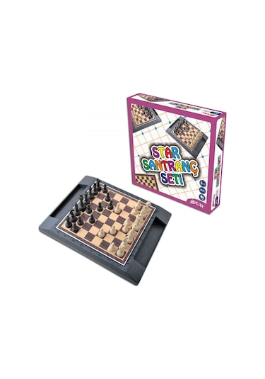 Star Kutulu Altı Açık Satranç Takımı 1.kalite