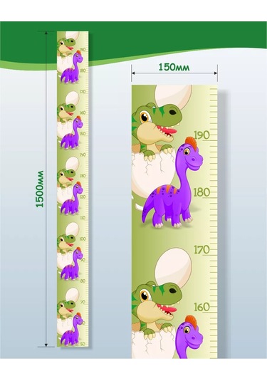 Zelenyj Perec Çocuklar İçin Duvara Monte Dinozorlu Boy Ölç 267614887