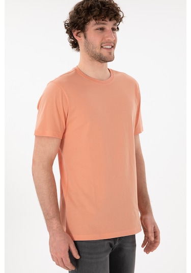 U.S. Polo Assn. Erkek Regular Fit Bisiklet Yaka Somon Basic Tişört 50305985-VR047 U.S. Polo Assn. Erkek Regular Fit Bisiklet Yaka Somon Basic Tişört 50305985-VR047