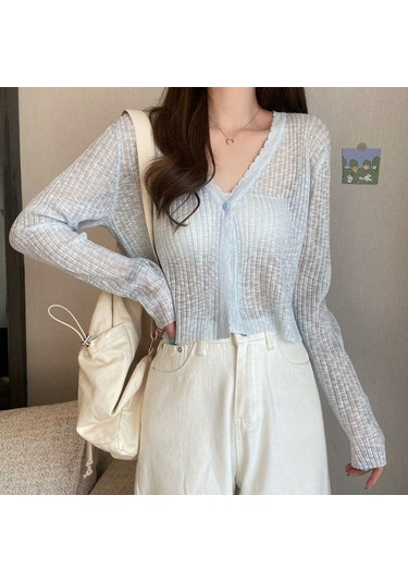 Beyaz Güneş Korumalı Giyim Kadın Buz İpek Yaz İnce Şal Örme Hırka Etek Uzun Kollu Üst Kadın Xl Beyaz