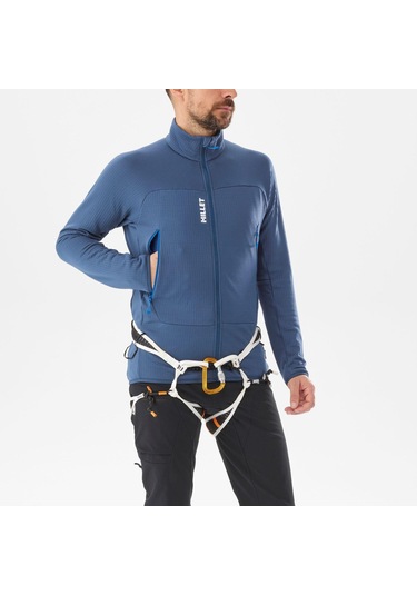 Millet Fusıon Grıd H Erkek Polar Ceket Tam Fermuarlı Mıv9465 Mıv.n0395 Mavi