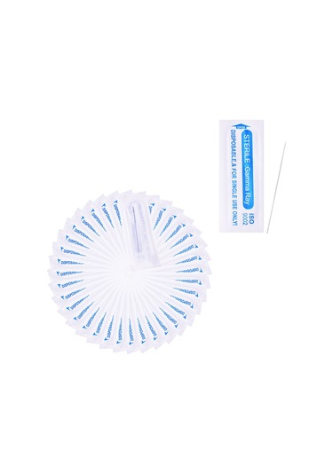 Gajeena "100 Adet Sterilize 3r Kaş Dövme İğnesi - Paslanmaz Çelik Profesyonel Set"