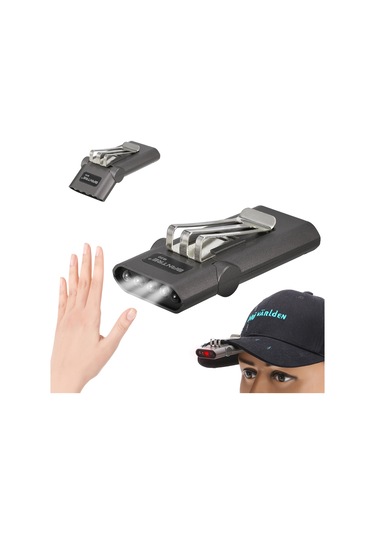 Dofolink Kulaklıksız Çalışma Için Plastik Kask Tasma Lambası, 12000mcd Parlaklık, Ipx6 Su Geçirmez, Balıkçılık-kamp- Tamir Için 16 Saat Çalışma Süresi Gri