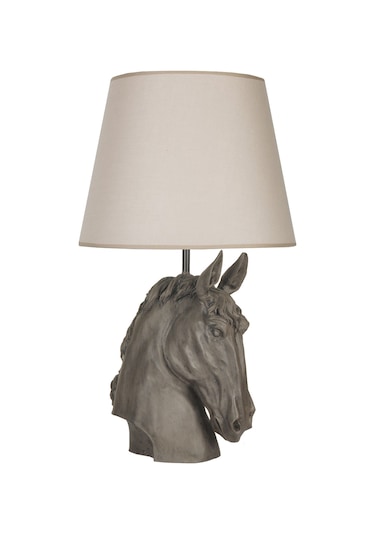 Qdec Modern Dizayn At Abajur Gri Bej Diğer