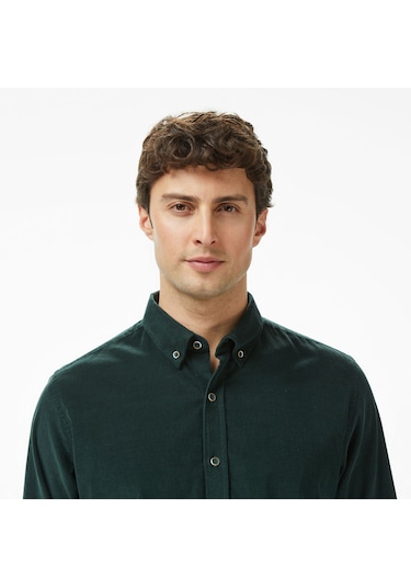 Nautica Erkek Yeşil Classic Fit Gömlek Düz W57424t Yeşil
