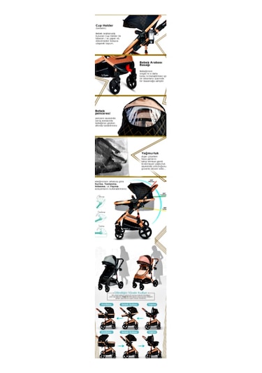 Baby Home Single-to Travel Sistem Bebek Arabası + Nanny Oyun Parkı Yatak Beşik
