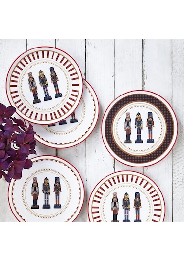 Fecra Kurşun Asker 6 Parça Pasta Tabağı Seti