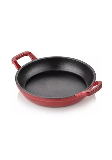 Silver Demir Döküm Sahan Tava 16cm - Bordo Parlak Siyah