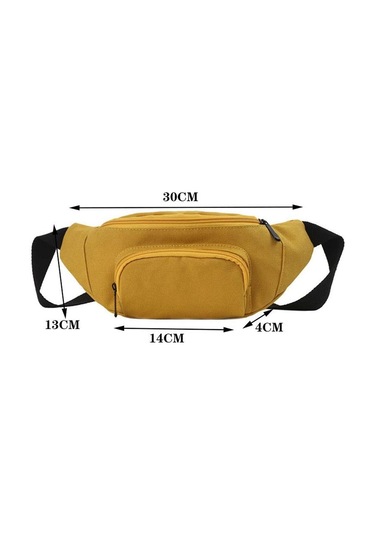Bel Çantası Tuval Kadın Bel Çantaları Unisex Göğüs Çantası Moda Kemer Çantası Rahat Seyahat Kadın Omuz Çantaları Moda Fanny Paketi Kadın Göbek Çantası 1 A1183 Siyah