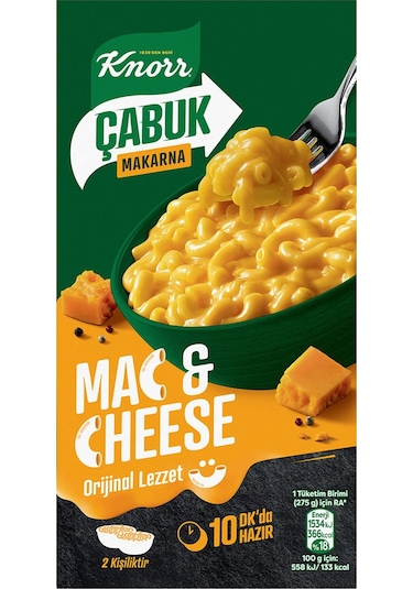 Knorr Çabuk Mac & Cheese Peynirli Makarna 212 Gr X 3 Adet