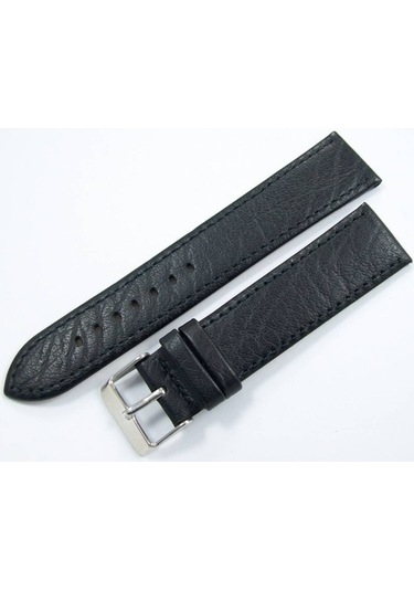 Bizon Deri Saat Kayışı 22Mm Siyah Daralan Klasik Saat Kordonu Inc