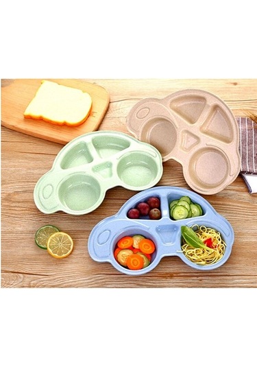 Bebekler İçin Araba Şeklinde Sevimli Mama Tabağı Çocuk Tabldot N