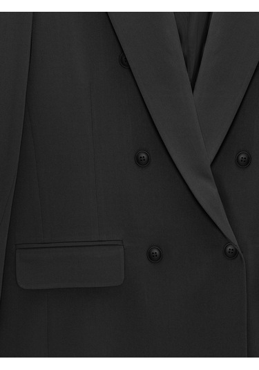 Dilvin 60784 Kruvaze Blazer Ceket-siyah Siyah