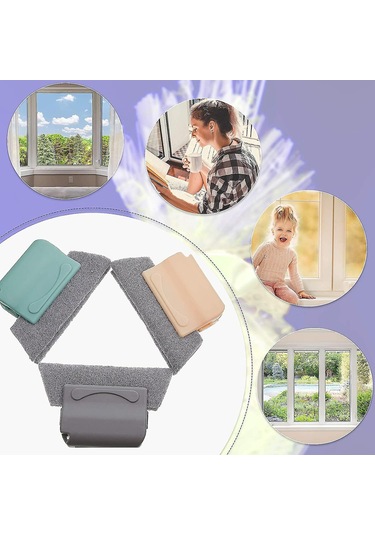 Pencere Olukları Temizleme Fırçası, 3'lü Paket Pencere Kapı Temizliği İçin Tüm Köşeler Ve Boşluklar, Pencere Çerçevesi Temizleme Fırçası Oluk Temizliği