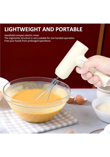 Jialan Elektrikli Akülü Çırpma 2000mah Usb Şarj Edilebilir El Beyaz