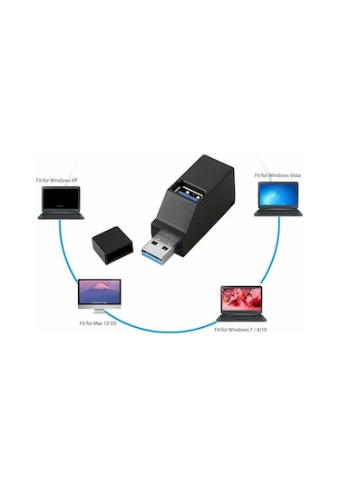 Usb Hub 3 Port 2.0 3.0 Çoklayıcı Switch