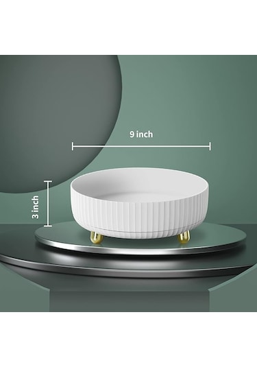 Moveevo Funest Makyaj Düzenleyici Plus, 360 Derece Dönebilen Kozmetik Masa Depolama Vitrin Kutusu Büyük Kapasiteli Yuvarlak