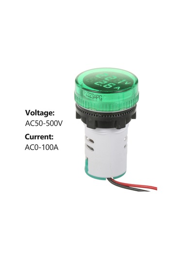 Reedark Küçük Dijital Volt-ampermetre: Ac 50-500v & 0-100a Ölçüm, Çift Led Ekran