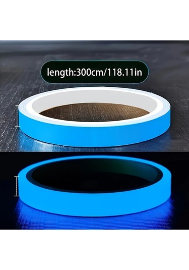 Honeybeeshop Mavi Karanlıkta Parlayan Bant Merdiven Duvarlar Çıkış İşareti Floresan Yapışkan Okul Kitap