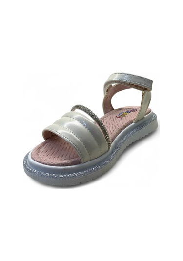 540 Kız Çocuk Taşlı Sandalet Krem