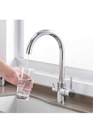 Ema Arıtma Çıkışlı Mutfak Kuğu Borulu 3 Yollu Mutfak Batarya