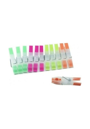 12'li Silikon Mandal Çamaşır Mandalı İz Yapmaz Mandal Yaylı Mandal İz Bırakmaz Mandal Paslanmaz Renkli