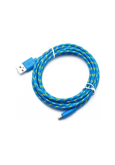 Mikro Usb Kablosu 2.4a Hızlı Şarj Cep Telefonu Şarj Tarih Kablosu Samsung Uyumlu Blue Micro Usb 1m Diğer