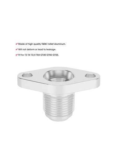 Wezone T3 T4 Gt40 Turbin Yağ Geri Dönüş Flanşı - T6061 Alüminyum, An12 Bağlantı, M8 Cıvata, Sızıntı Engellli