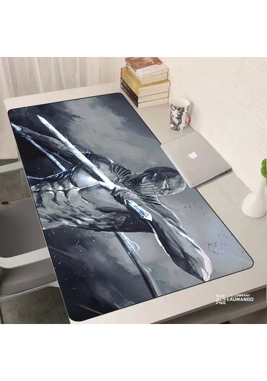 Laumango Titan Oyun Mouse Pad Xxl - Kaymaz Kauçuk Bilgisayar Halı, Klavye Destekli Gamer Aksesuar 30x24 Cm Gri Gri