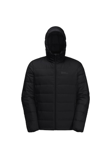 Jack Wolfskin Ather Down Hoody Erkek Outdoor Montu Siyah