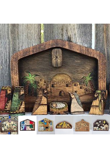 Singree Doğum Senaryosu Ahşap Puzzle, 20x15cm Renkli, Ev Dekorasyonu, Zeka Geliştirici, İki Boyutlu Ahşap Oyuncağı